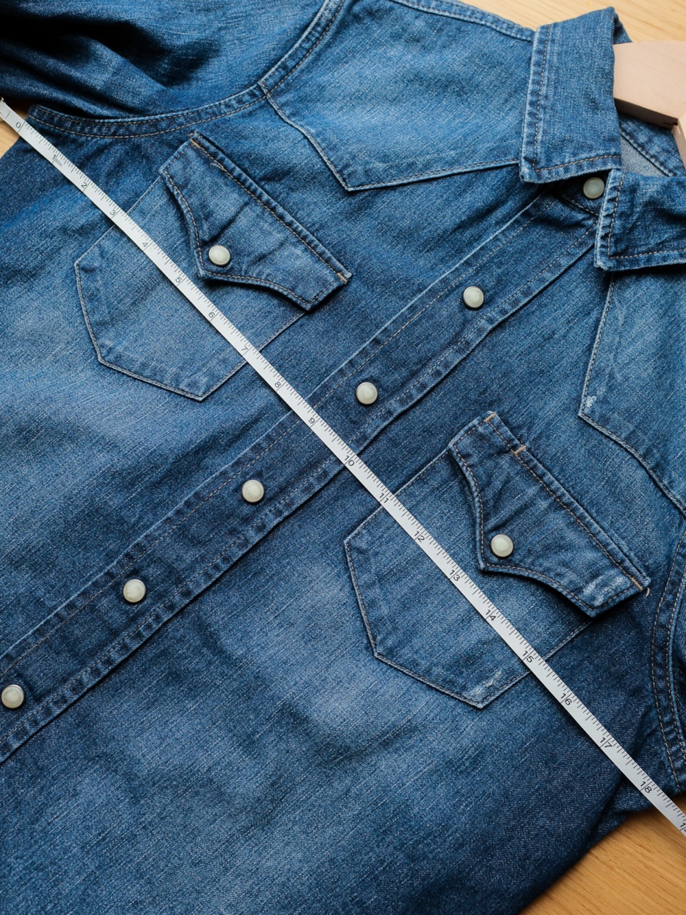 Final! Ralph Lauren RRL Style Western Denim Snap Shirt Mother of Pearl NWOT - Picture 7 of 13